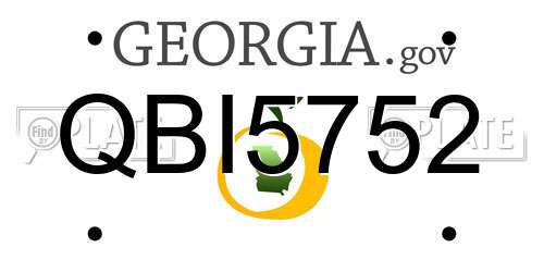 QBI5752 Georgia License Plate