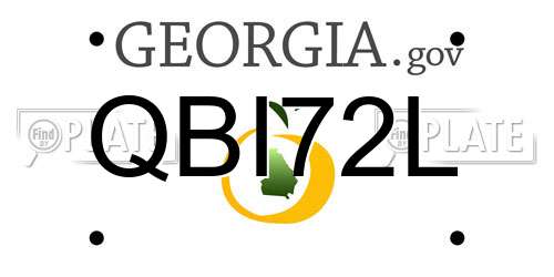QBI72L Georgia License Plate