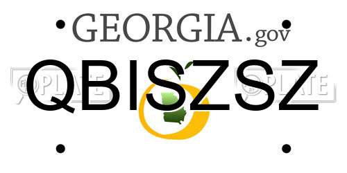 QBISZSZ Georgia License Plate