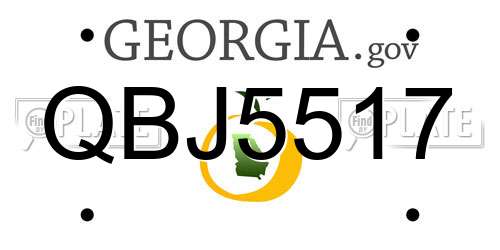 QBJ5517 Georgia License Plate