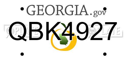 QBK4927 Georgia License Plate