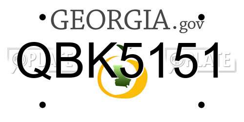 QBK5151 Georgia License Plate