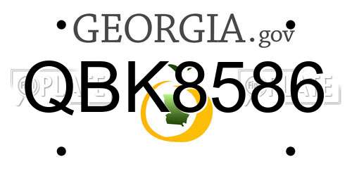 QBK8586 Georgia License Plate