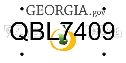 QBL7409 Georgia License Plate
