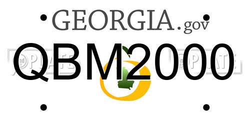 QBM2000 Georgia License Plate