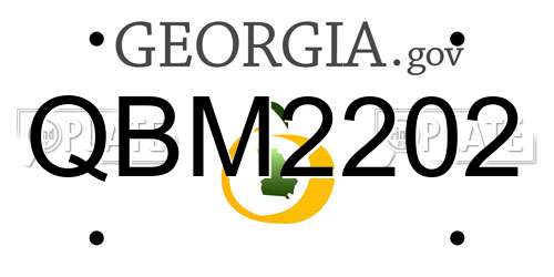 QBM2202 Georgia License Plate