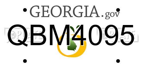 QBM4095 Georgia License Plate
