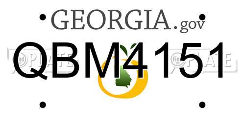 QBM4151 Georgia License Plate