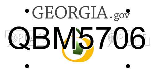 QBM5706 Georgia License Plate