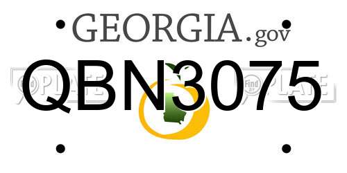 QBN3075 Georgia License Plate