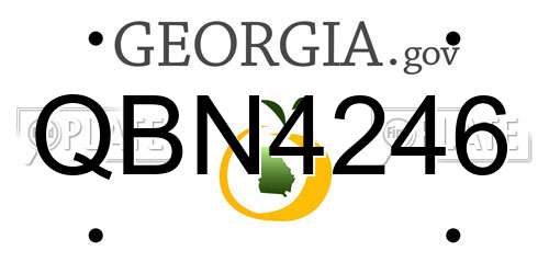 QBN4246 Georgia License Plate