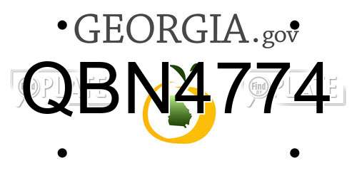 QBN4774 Georgia License Plate