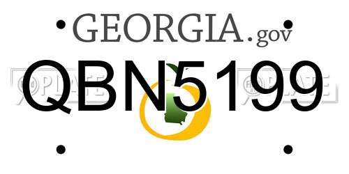 QBN5199 Georgia License Plate