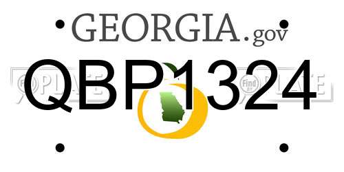 QBP1324 Georgia License Plate