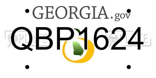 QBP1624 Georgia License Plate