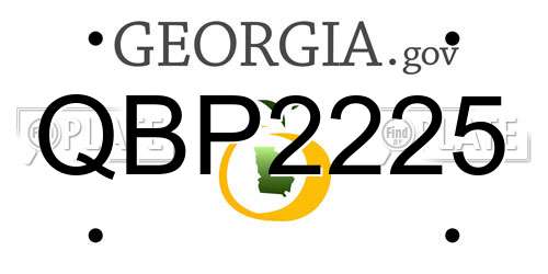QBP2225 Georgia License Plate