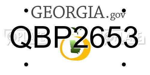 QBP2653 Georgia License Plate
