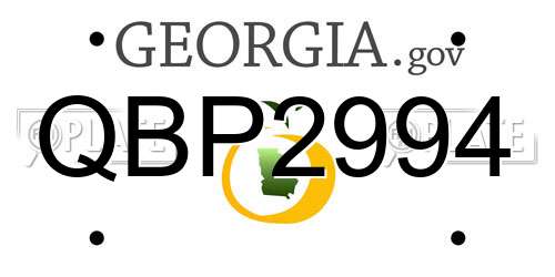 QBP2994 Georgia License Plate