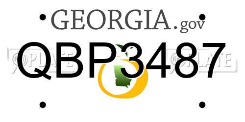 QBP3487 Georgia License Plate