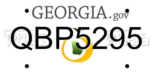 QBP5295 Georgia License Plate