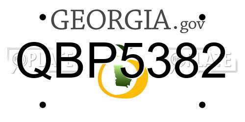 QBP5382 Georgia License Plate