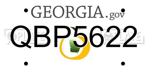 QBP5622 Georgia License Plate