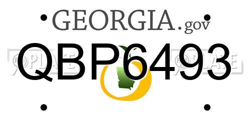 QBP6493 Georgia License Plate