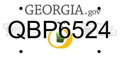 QBP6524 Georgia License Plate