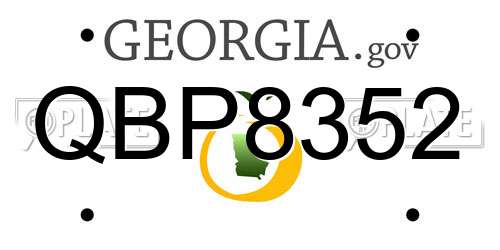 QBP8352 Georgia License Plate