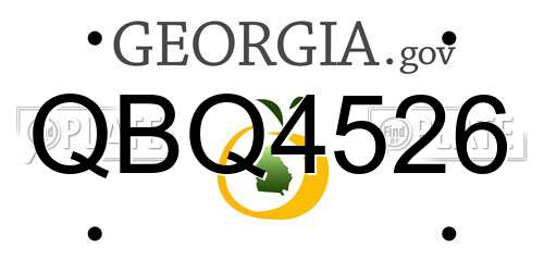 QBQ4526 Georgia License Plate