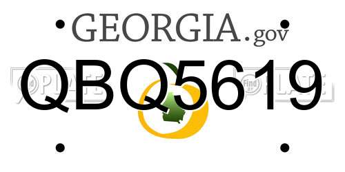 QBQ5619 Georgia License Plate