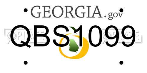 QBS1099 Georgia License Plate