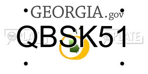QBSK51 Georgia License Plate