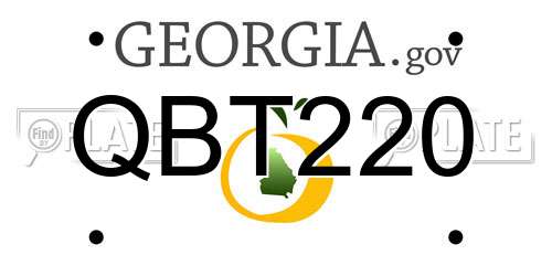 QBT220 Georgia License Plate