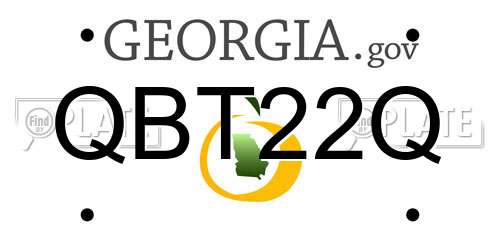 QBT22Q Georgia License Plate