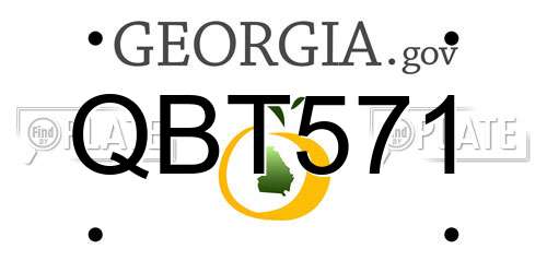 QBT571 Georgia License Plate