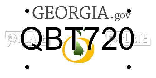 QBT720 Georgia License Plate