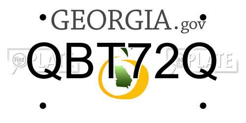 QBT72Q Georgia License Plate