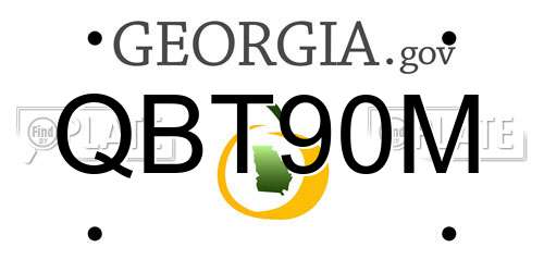 QBT90M Georgia License Plate