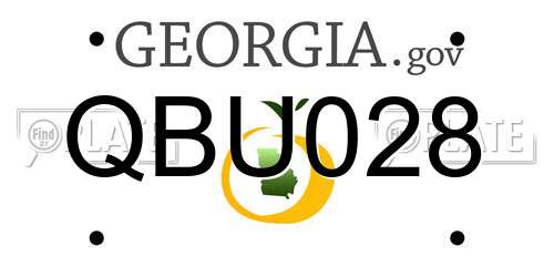 QBU028 Georgia License Plate