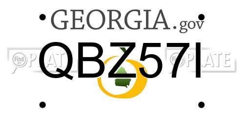 QBZ57I Georgia License Plate