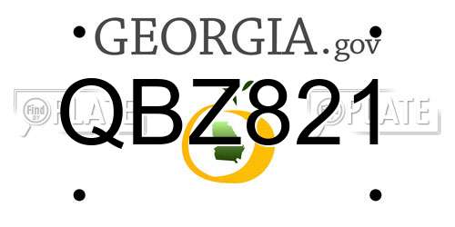 QBZ821 Georgia License Plate