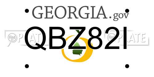 QBZ82I Georgia License Plate