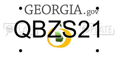 QBZS21 Georgia License Plate