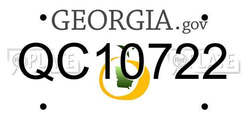 QC10722 Georgia License Plate