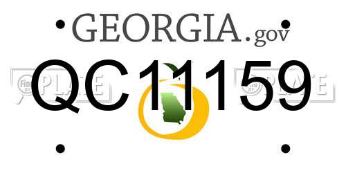 QC11159 Georgia License Plate