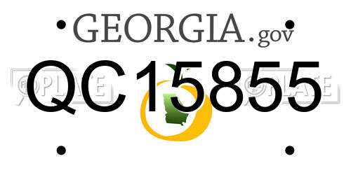 QC15855 Georgia License Plate