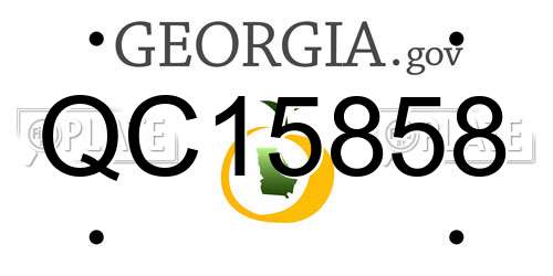 QC15858 Georgia License Plate