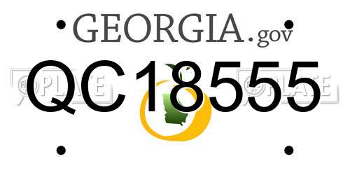 QC18555 Georgia License Plate