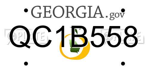 QC1B558 Georgia License Plate